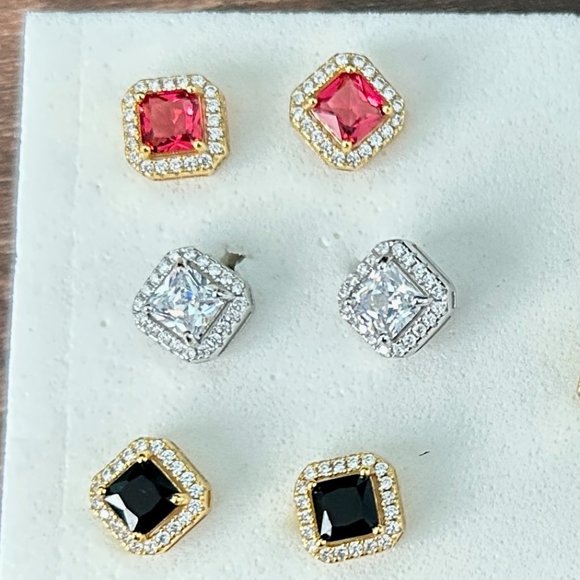 CABLE BANGLE  Stainless Steel bracelets with coloured stone and cubic zirconia - Picture 12 of 13